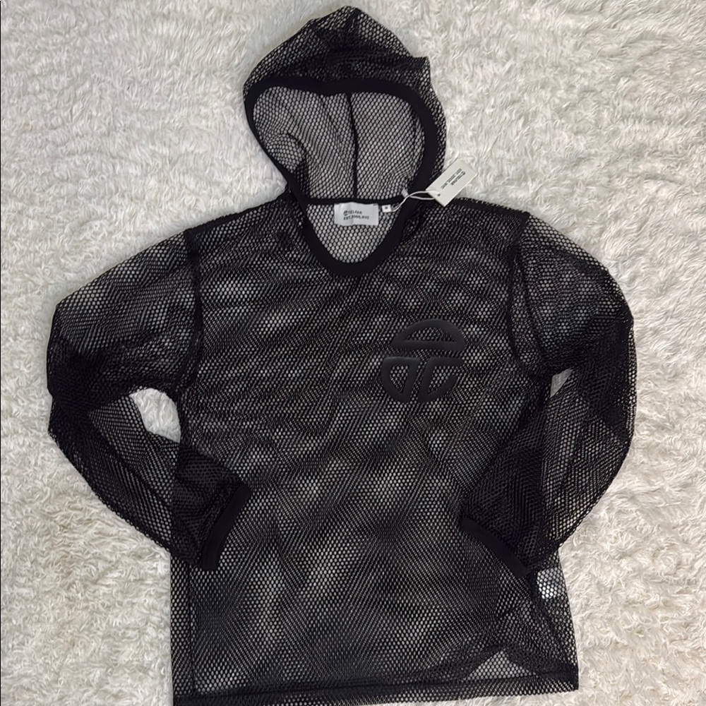 Telfar Black Mesh Hoodie - NWT